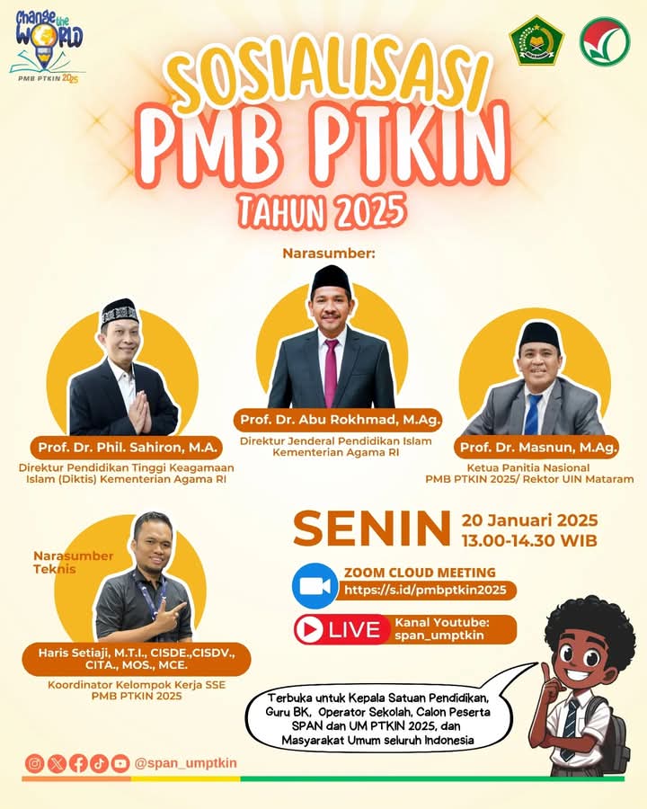Sosialisasi PMB PTKIN Tahun 2025