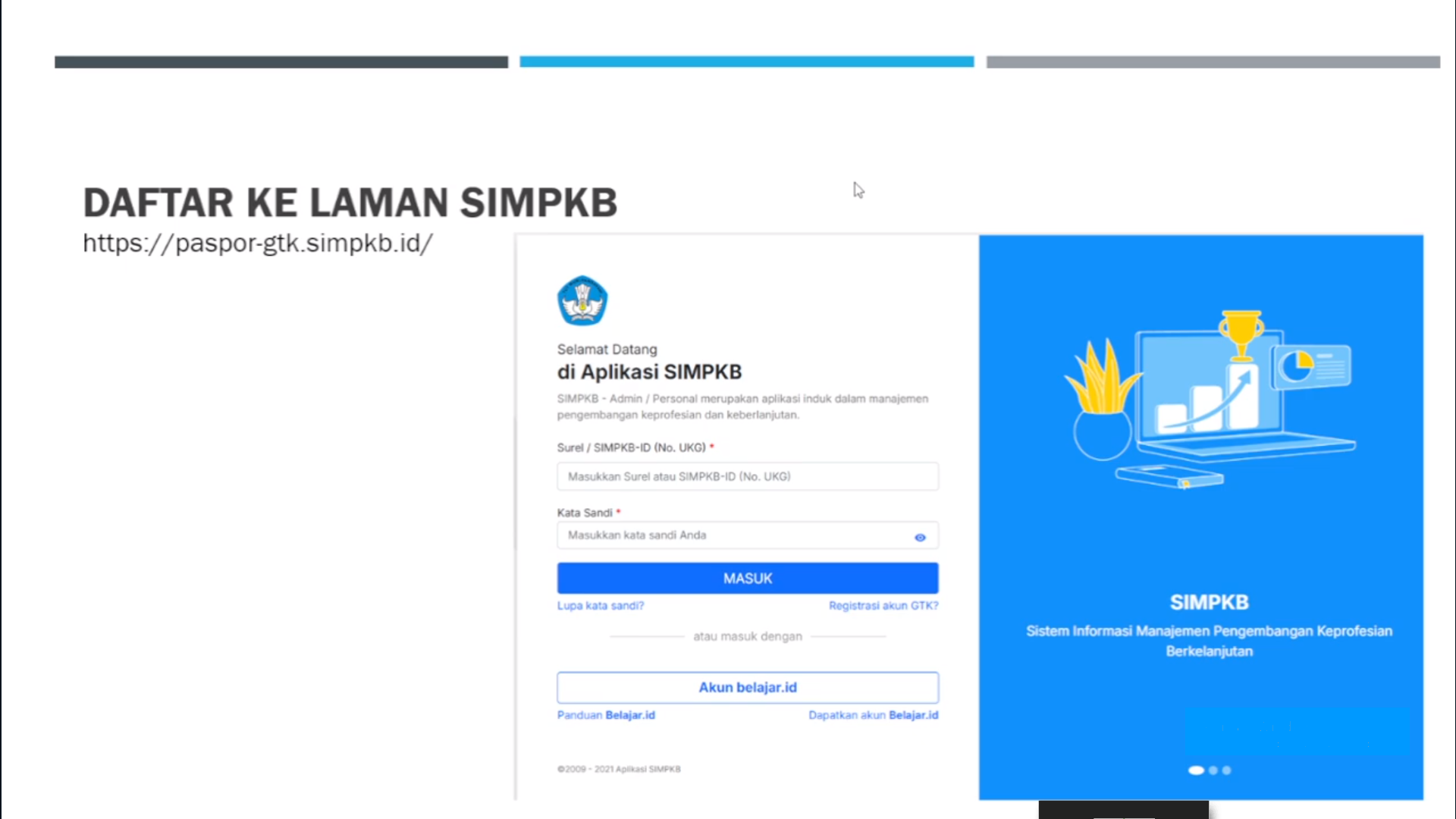 Cara Mendaftar PPG ke Laman SIMPKB