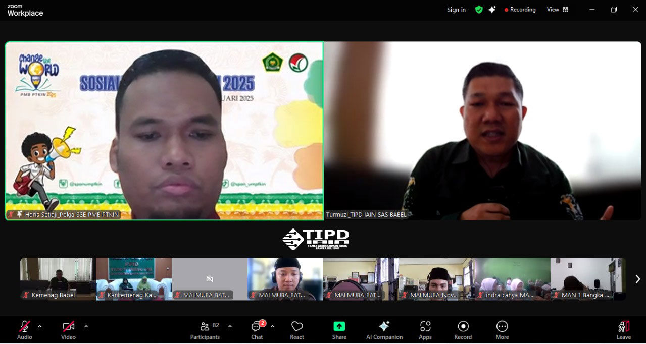 TIPD IAIN SAS BABEL Ikut Menyukseskan Sosialisasi PMB PTKIN 2025  kepada Siswa Madrasah dan Pondok Pesantren Se-Bangka Belitung